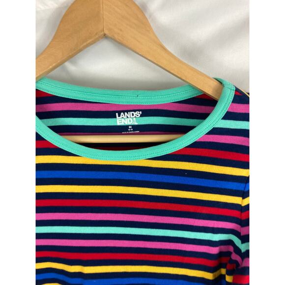 Lands End Striped Colorful Long Sleeve Top Size Medium - Picture 2 of 3